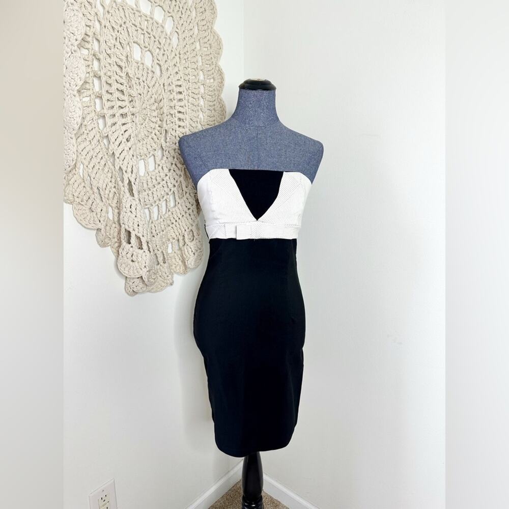 Vintage Y2K Charlotte Russe Office Siren Bodycon Mini Strapless Dress XS
